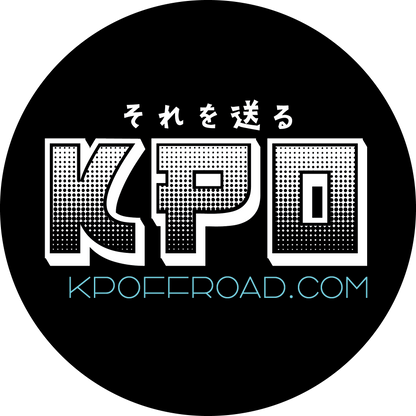 KPO Stickers - Kanji "Send It" B & W 3"x3" image